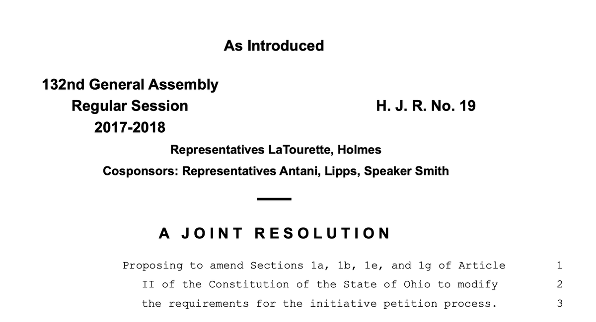 MamaLiberty2's tweet photo. @anastasjoy @joingles Bless your heart ❤️, Miss Anastasia. I need no educating, as the facts + historical records speak for themselves. The Democrats' support of  60% is documented. They introduced a joint resolution in 2018 and agreed that it should be harder to change Ohio's constitution. https://t.co/levBxkjUvm