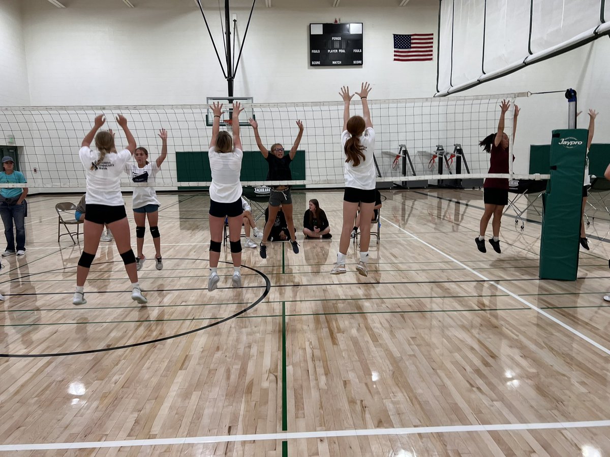 LVHS_Volleyball's tweet photo. Camp for our 7-8th grades is in the books! Thanks to all our campers and especially our high school coaches. #tigerWyo #volleyball https://t.co/Z4VNFleekT