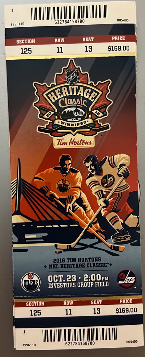 Can’t be happier that I have tickets to the @nhl #heritageclassic but for a one of a kind event like this I wish hard copy tickets… I wish @TicketmasterCA @victorcui @EdmontonOilers, NHL et al would consider doing something like they did in 2016 in WPG... 1/2