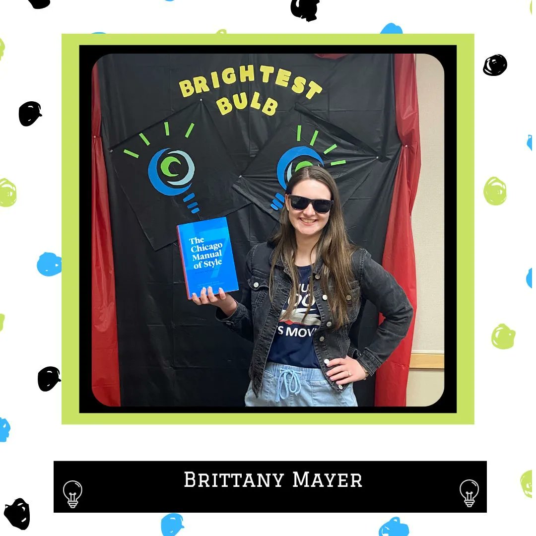 Clovis_TC's tweet image. Our last but definitely not least brightest bulb recipient of Spring 2023! We appreciate all of Brittany&apos;s hard work and passion to make the center an amazing environment. Stay shining!🌞🤩
#tutorialcenter #brightestbulb #cloviscommunitycollege