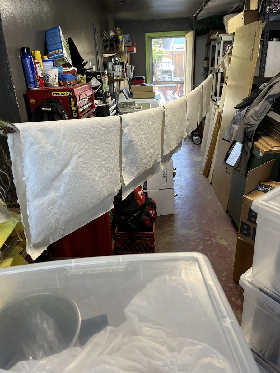 NicholasYeager's tweet image. Is it wrong to use a book on #parchment to help drain sized #handmadepaper?