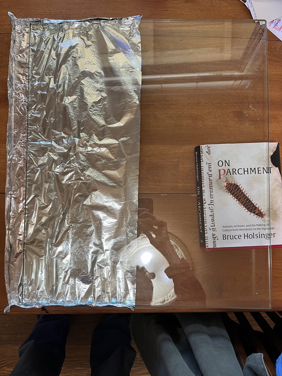 NicholasYeager's tweet image. Is it wrong to use a book on #parchment to help drain sized #handmadepaper?