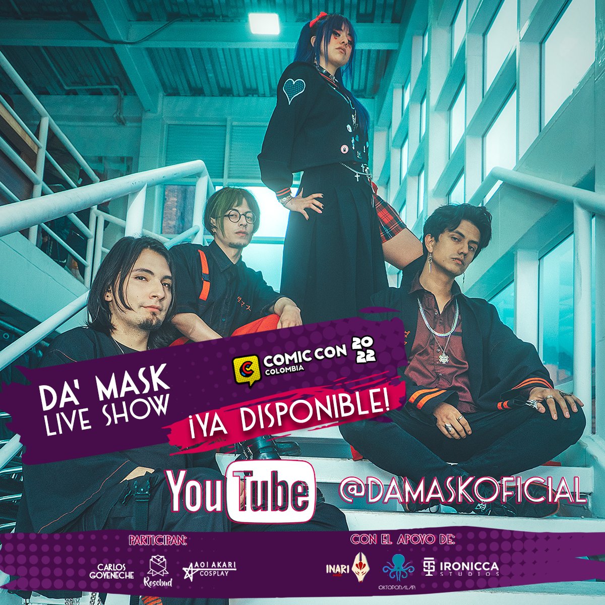 damaskband's tweet photo. ¡Ya está disponible! 🔥 El show de #ComicConColombia 2022 tiene su propia lista de reproducción y ya pueden disfrutar de todos los vídeos 👹

https://t.co/kLtrhOO7mM

Ojo porque esos no fueron los únicos estrenos 👀 se viene proyecto hablando de esta experiencia

Foto: @jcfrostph https://t.co/1GYZO2RfHP