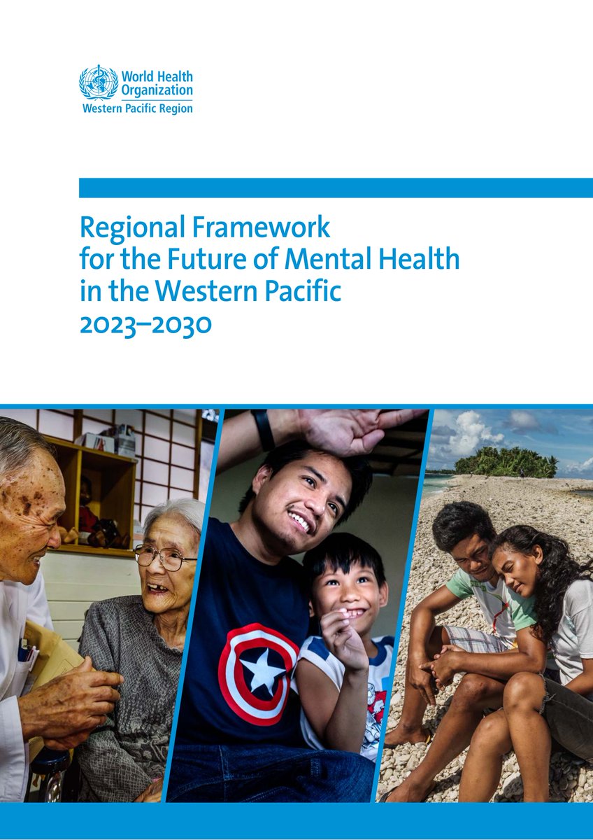 WHOWPRO's tweet image. There is no health without #MentalHealth. The Regional Framework for the Future of Mental Health in the Western Pacific 2023-2030 supports countries to refocus, transform &amp;amp; embed mental health into the settings &amp;amp; journeys of daily life. Check it out here: bit.ly/43ES23V