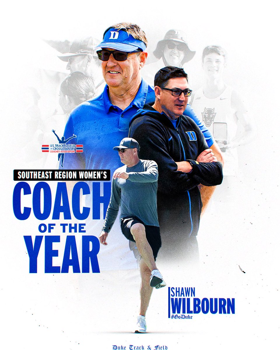 That’s our Head Coach! 👏
 
<a href="/ShawnWilbourn/">Shawn Wilbourn</a> was named the <a href="/USTFCCCA/">USTFCCCA</a> Southeast Region Women’s Coach of the Year!

#GoDuke