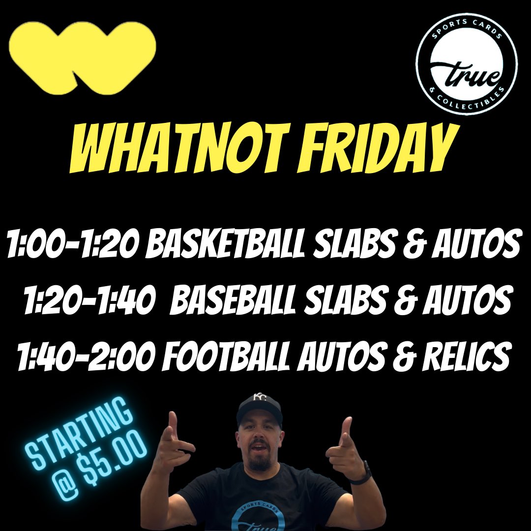 Tomorrow come hang out with <a href="/BigShepsCards/">BigShep</a> on <a href="/Whatnot/">Whatnot</a>.