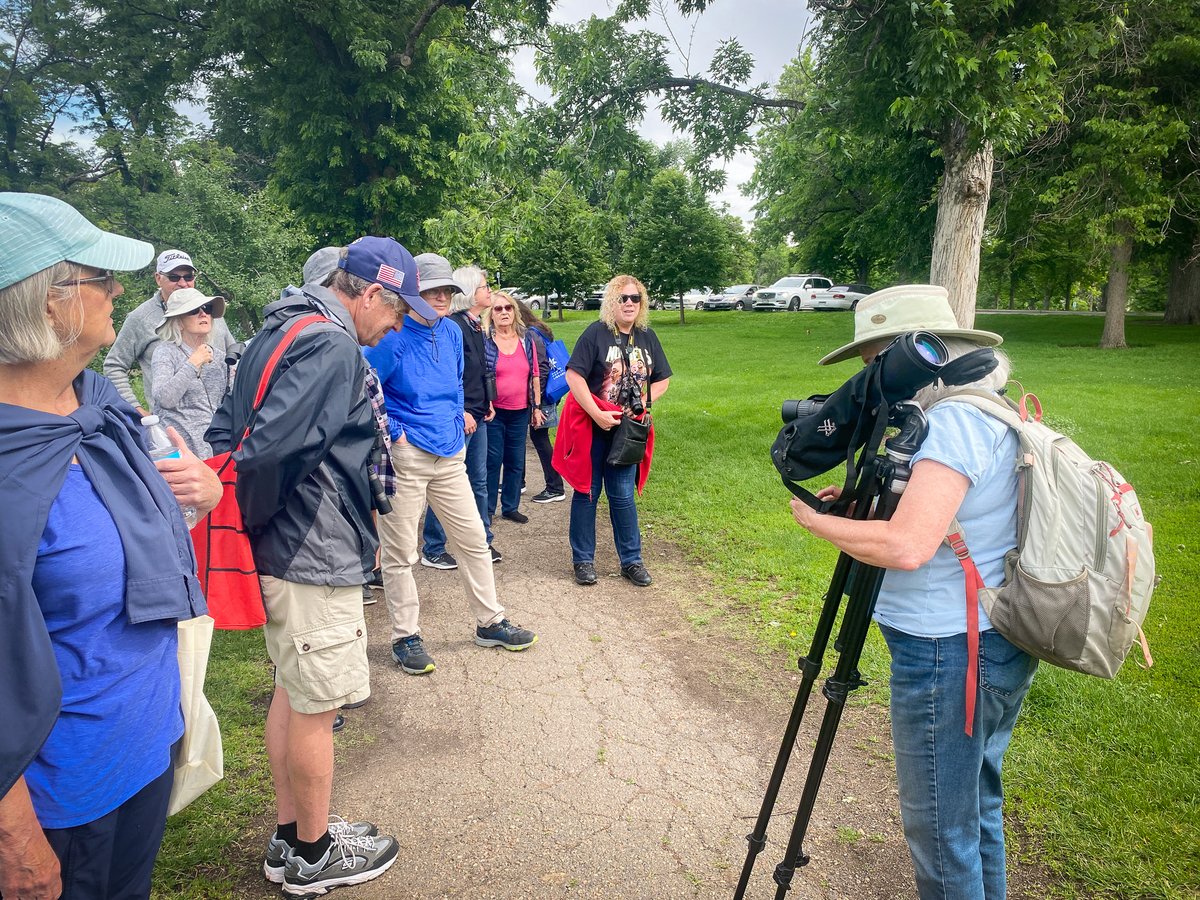 PublicDenver's tweet photo. Eugene Field Branch Library held a Bird Watching Walk with the Older Adult Walking Group! Thank you to Sharon and Jim with Denver Field Ornithologists for volunteering to lead the walk. Stay tuned for other upcoming walks at https://t.co/Nofr1HlQxG. 

#washpark #denverlibrary https://t.co/MjZSJ85Hzy