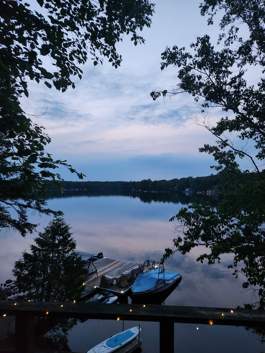 Sunset 
Chandos Lake 🍁 
June 15
#lakelife #cottage #dogs #dogsoftwitter #dogtwitter