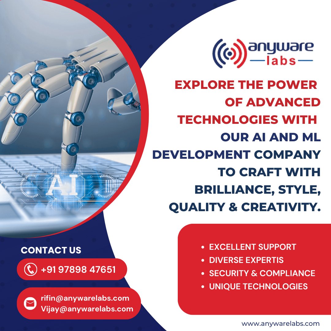 anywarelabsch's tweet image. Visit: anywarelabs.com
Call @ 09789847651
Mail to rifin@anywarelabs.com
vijay@anywarelabs.com   

#anywarelabs #technologies #iot #technology #digitaltransformation #smarthometechnology #tech #ai #internetofthings #automation #innovation
 #development #technology #program