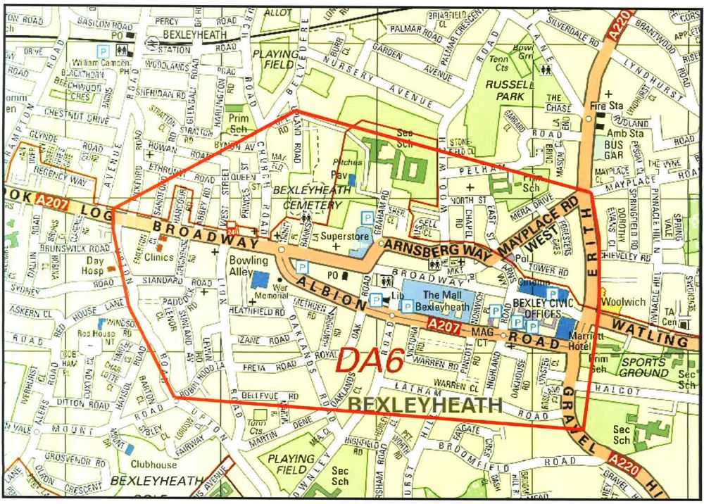 MPSBexley's tweet photo. In response to anticipated disorder, authority has been given for a dispersal zone in The Broadway, Bexleyheath and surrounding areas (see map) from 0900hrs on 16/06/23 to 0900hrs on 17/06/23. There will be an increased police presence in this area. https://t.co/HFNTd8iyo8