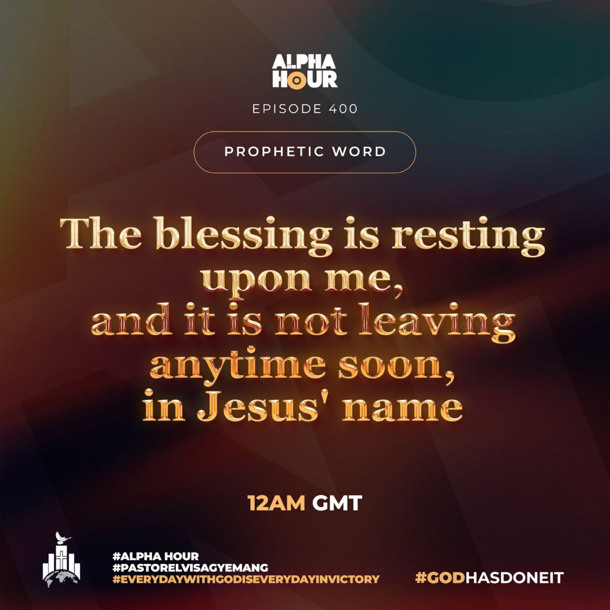 REAgyemang's tweet photo. The blessing is resting upon me, and it is not leaving anytime soon In Jesus’ name 

#AlphaHour #PastorElvis https://t.co/tCntGTFgoY