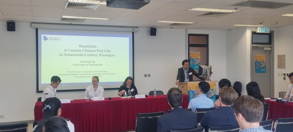 @UoP_History @PortPTUC's Rudolph Ng ends the first panel with his paper 'Bluefields: A Curious Chinese Port City in Nineteenth-Century Nicaragua'