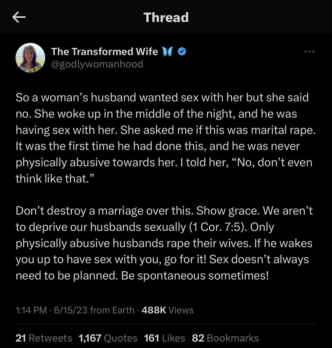 wife stops sex too big