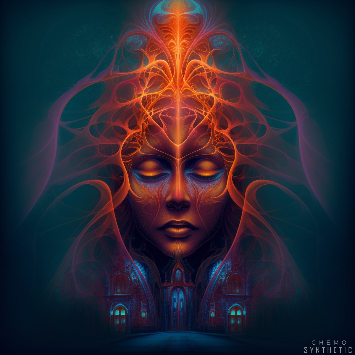 The Goddess Within Her Mental Temple.

#midjourneyai  #aiart #ai #darkart #trippy #psychedelic #generativeai