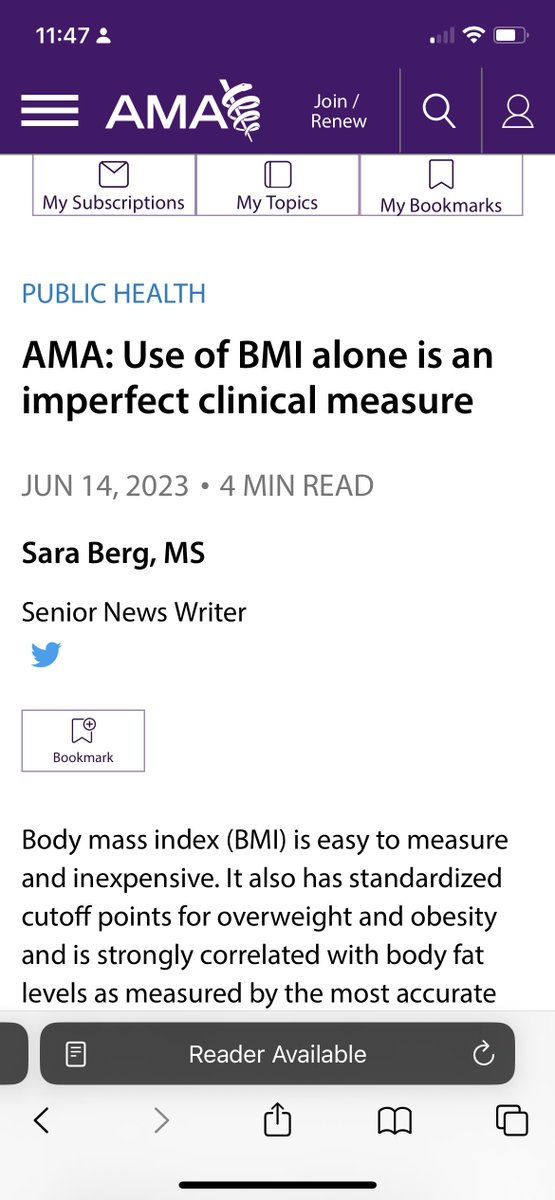 I’m literally shocked right now. I never thought I would see the day The American Medical Association would outright say that BMI is no longer recommended as a measure of health and specifically cite that it has racist origins and should not be used in diagnosing eating disorders
