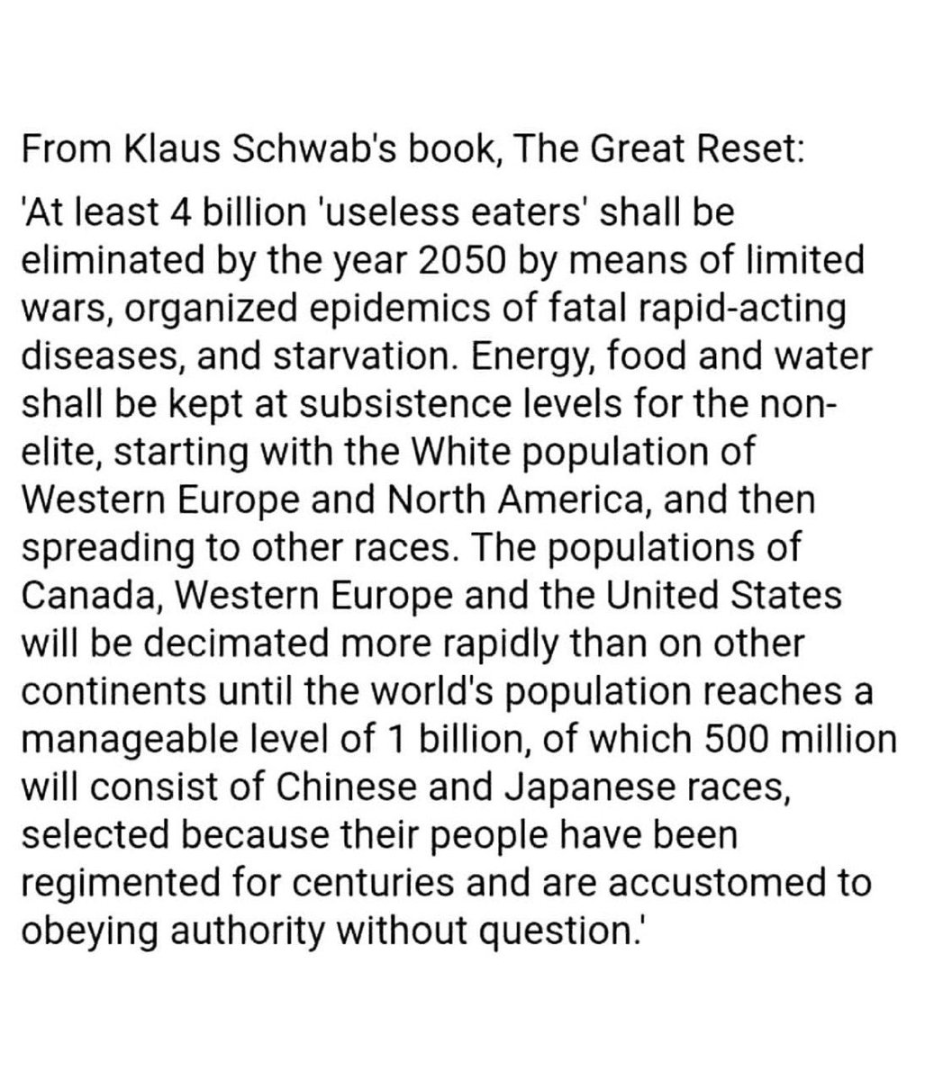 From Klaus Schwab’s book, The Great Reset..