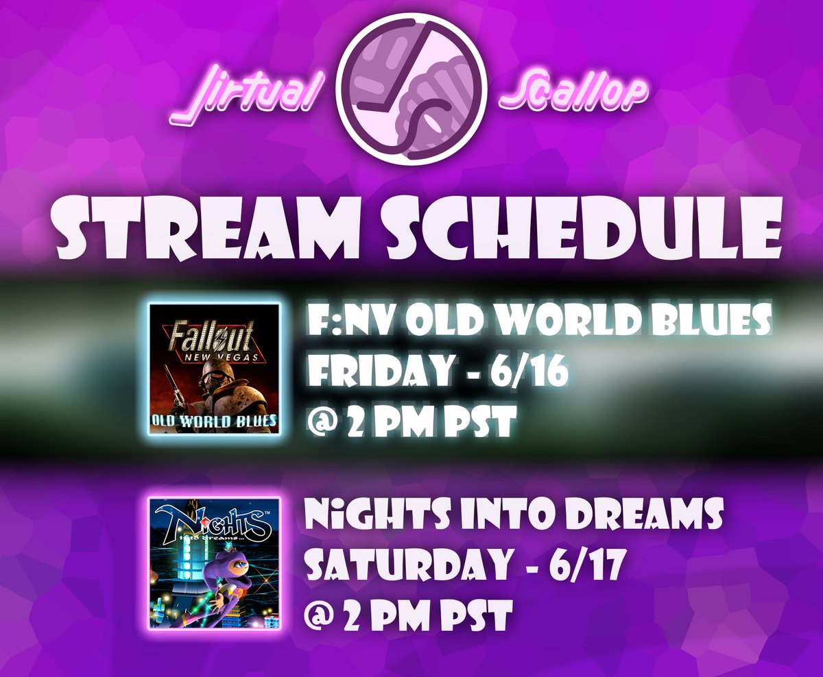 VirtualScallop's tweet photo. Well well... well well...

I'd say tomorrow, it's time I poked some F:NV DLC with Old World Blues
Then on Saturday, let's chill with some NiGHTS into Dreams... hopefully this time I'll actually learn what's going on~

Catch both streams @ 2PM PST, over on
https://t.co/dgaLq0PPlo https://t.co/MgzJReZiwj