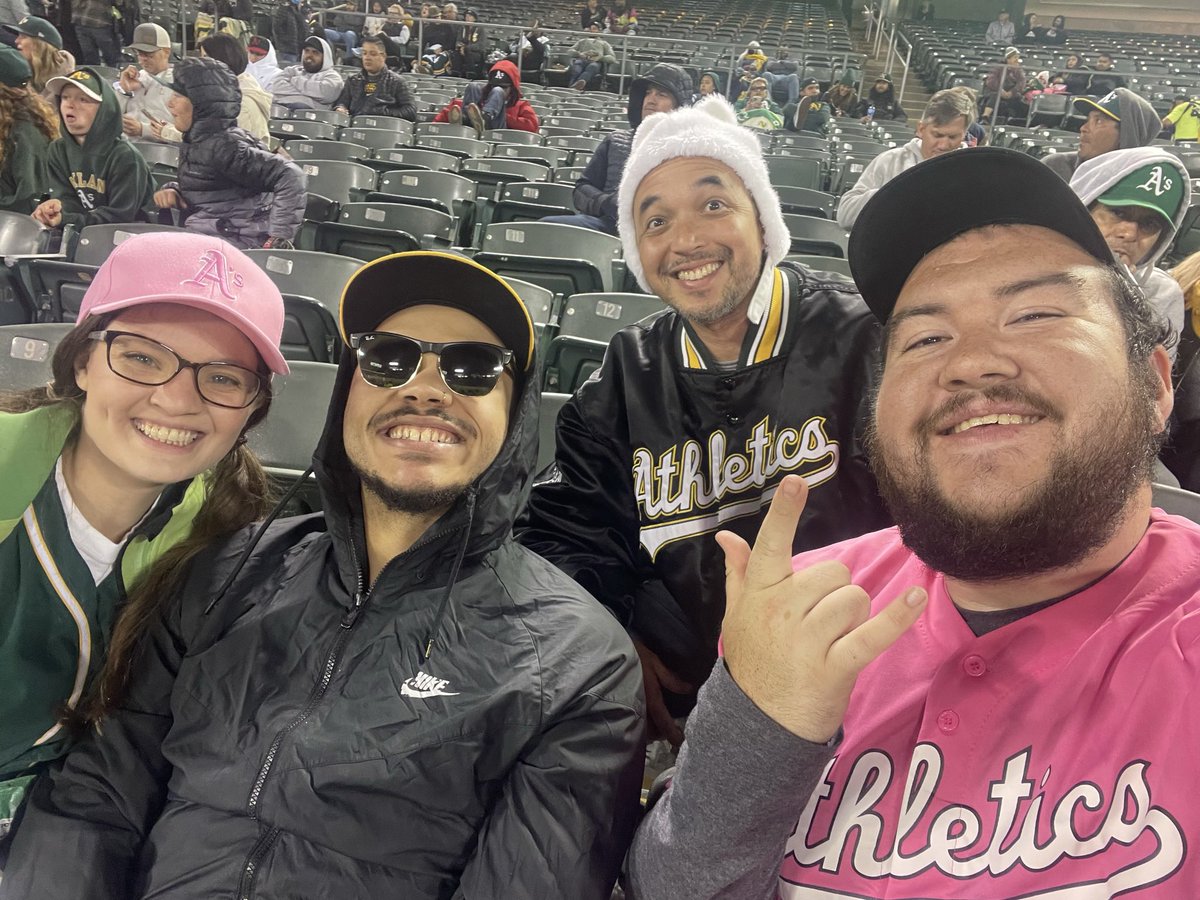 APerez916's tweet image. From attending my first game in the womb, to my final game at a reverse boycott, and all of the friends and memories I’ve made along the way. I never thought I’d ever say goodbye, but I’m so grateful to have been able to call Oakland home for 27 years. Thank you, Oakland. 💚💛🐘