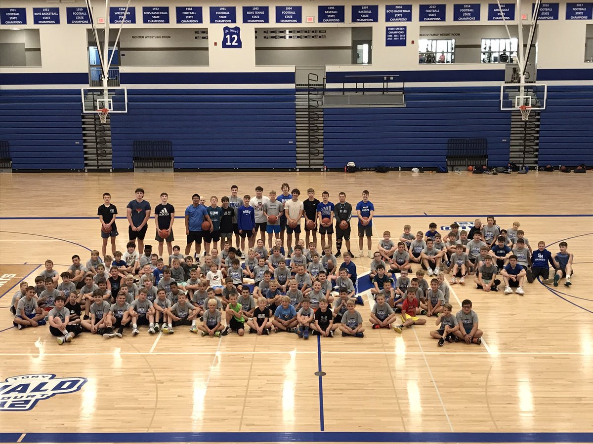 SMCHSbball's tweet photo. Camp energy was off the charts today on Championship Thursday! Huge shoutout to @ChrisPedersonGO for the sweet camp T’s &amp; to @GtZenker and Northern Plains: Plumbing, Heating, &amp; Air for sponsoring!

#SaintLife
#UNITEDandUNRIVALED https://t.co/QkqPlM5YIL