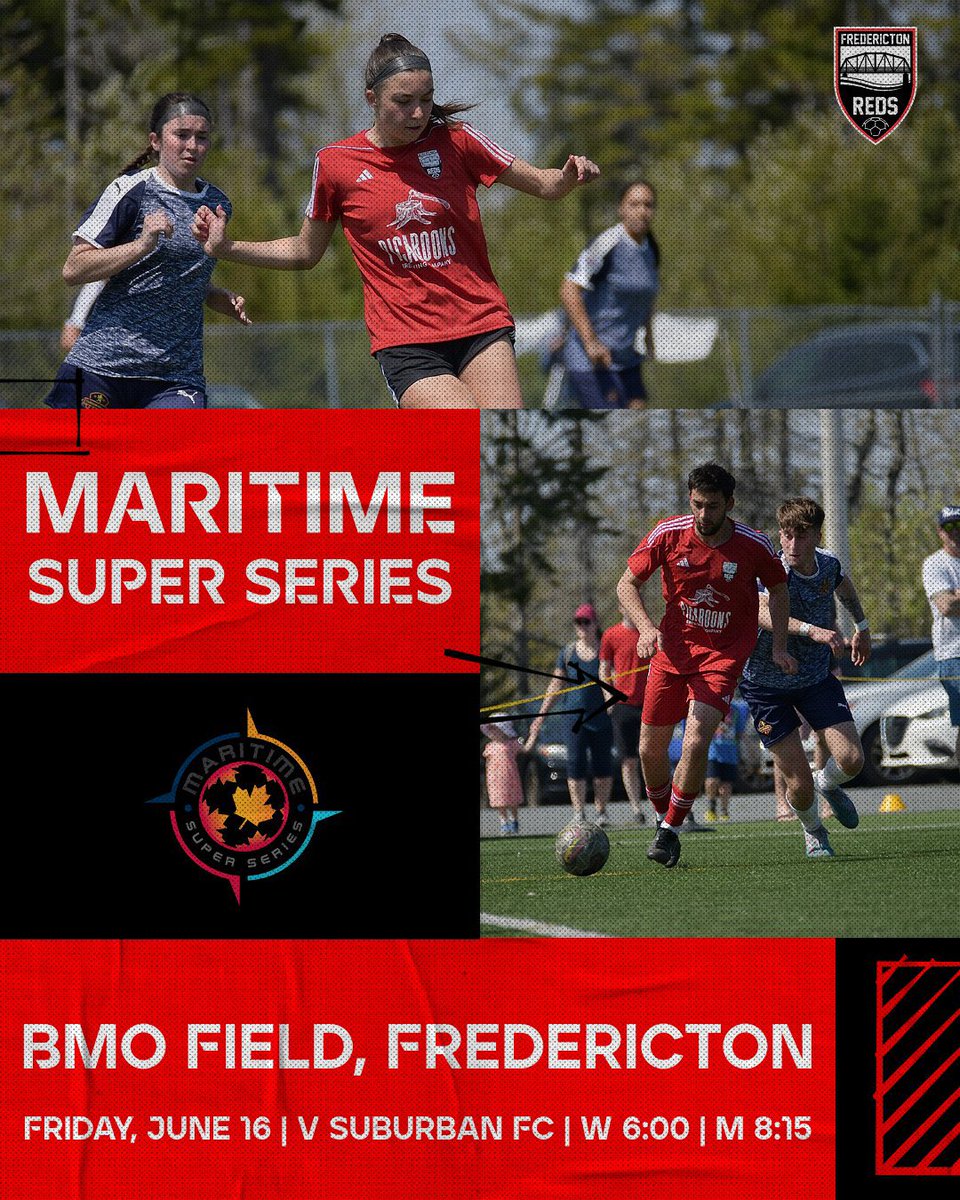 PicaroonsSoccer's tweet photo. Friday, June 16
🆚 @SuburbanFC 
⏰ W 6:00 M 8:15
📍 BMO Field, Fredericton, NB
🎟️ Players in club uniform free. General Admission $5/ Day cash only
🍔🌭🍺 on site Cash Only
💻 https://t.co/5LzHdrpPha https://t.co/lIK1usqA8y