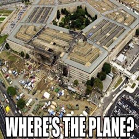 Where's the plane? Landing gear? Wings? Fuselage? Bodies? Seats? Black box? There was no wreckage! Visit 17PLUS 
911 Truth at 17plus.weebly.com/911.html