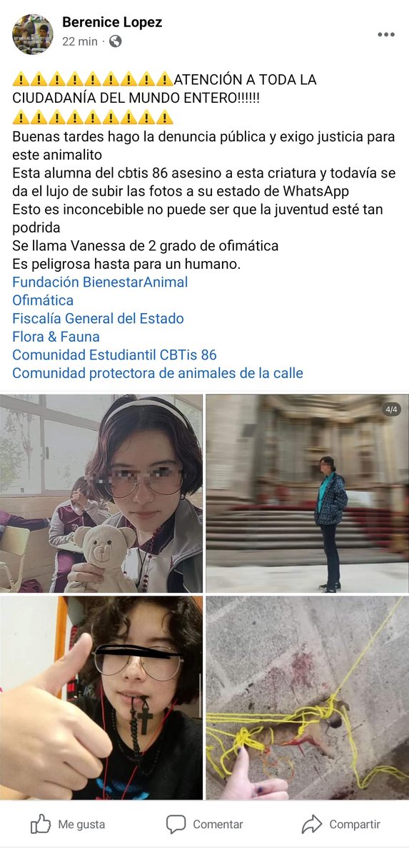 #Urgente 🚨 • Denuncian a través de redes sociales la cruel muerte de un perrito 😤🤬😡 a manos de una alumna del CBTis 86 de Huauchinango

+información 👇🏼👇🏼👇🏼
m.facebook.com/story.php?stor…