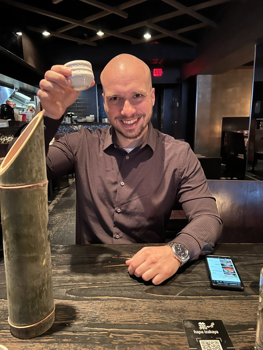 RJ worked hard at this week’s TAPPI conference on renewable nanomaterials in Vancouver. Now he can relax with a cup of cold sake!