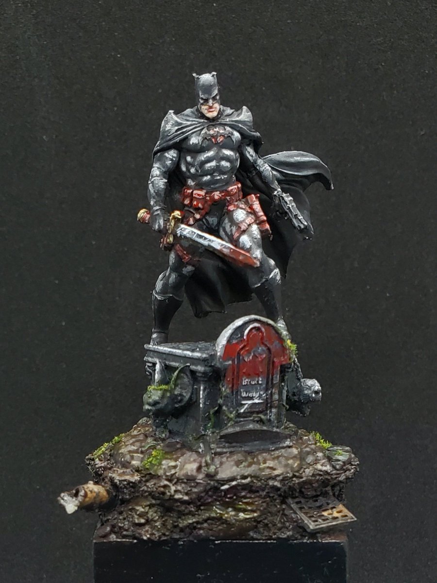 RhydonH's tweet photo. #HobbyStreak Day 384, I finished The Batman! Contest 1/3 done!
Model by @knightmodels
#Batman #TheBatman #ThomasWayne #ThomasWayneBatman #TheFlashPointParadox #Flashpoint #BatmanTheMiniaturesGame #BatmanMiniaturesGame #DC #DCComics https://t.co/FXjwrcuMsm