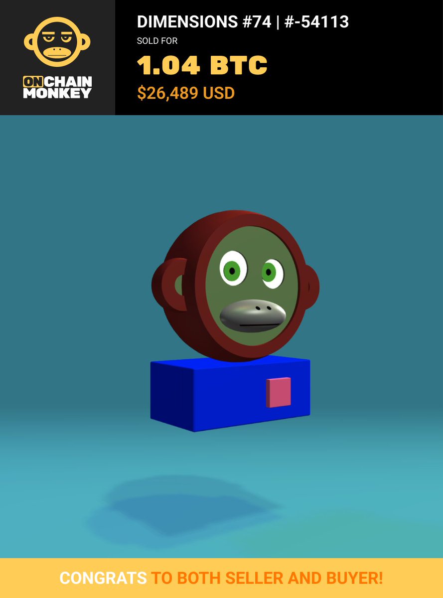OnChainMonkey's tweet photo. The First OCM Dimensions has sold on @trygamma 🟧

Congrats to Buyer and Seller ✨

Bitcoin Summer is just getting warmed up 🌊⚡️ https://t.co/wXC2XTIGiT
