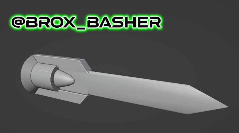 BroxBasher's tweet photo. Today's stream's progress: Sword battle chip!! This was so fun! Also, Tomorrow: The finished renders of the Vulcan battle chips coming up!!
Original: @CapcomUSA_
#blender3d #3dart #3dmodeling #scifiart #scifi #battlechips #megamanbattlenetwork #sword #fanart #WorkinProgress https://t.co/AKCOAow4Gf
