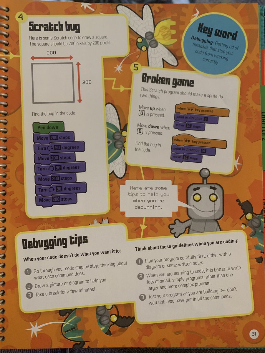 Darcydowniegsu's tweet photo. I found this crash course in coding at Goodwill today! It’s called How to Code by Max Wainewright. The book mostly uses Scratch programming, and even has a section on debugging! 🐞 Later sections talk about Python and HTML. I’m very excited to read through it. #FRIT7234Summer23 https://t.co/qd9AOTkdgM
