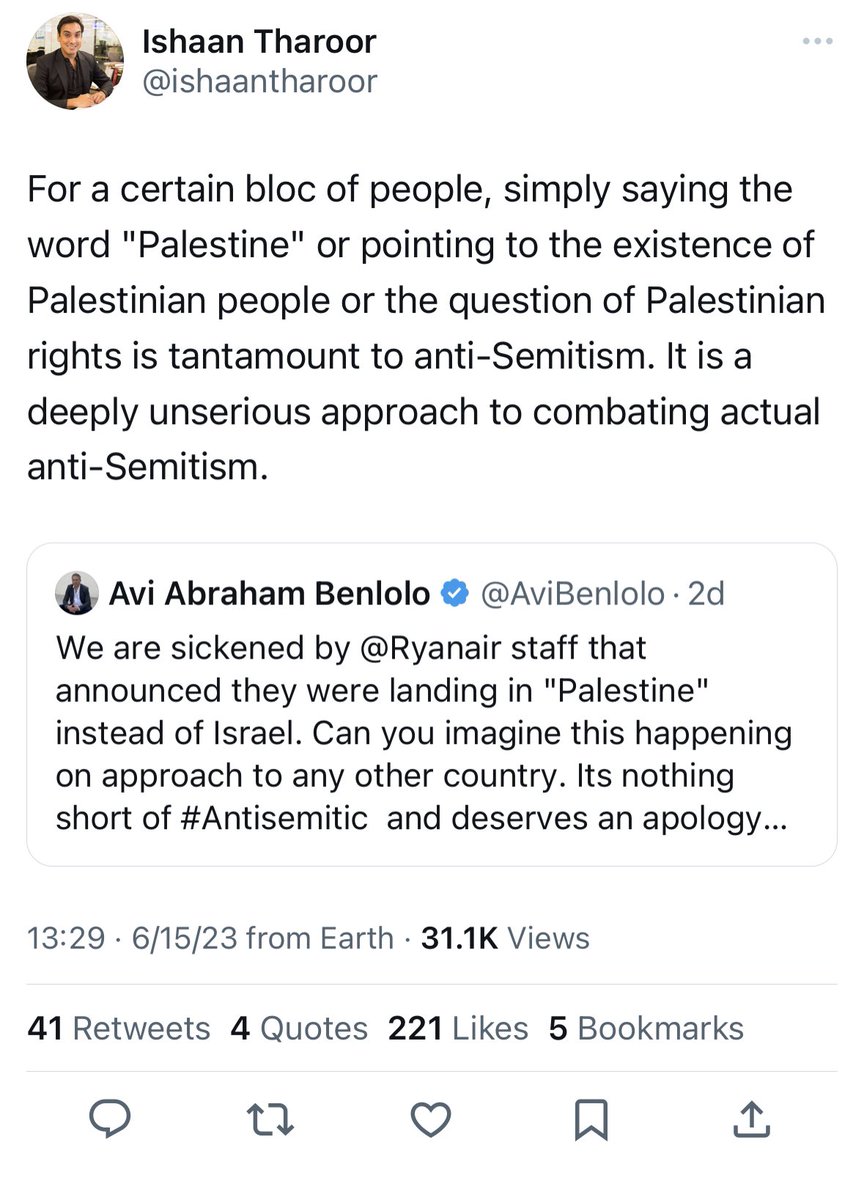 This is the tweet of a columnist for the @washingtonpost in response to a Jew voicing outrage that a Ryan Air pilot announced the plane’s approach to “Palestine.” How fucking brainwashed do you have to be to become a journalist nowadays? The media & academia are so lost. 😞