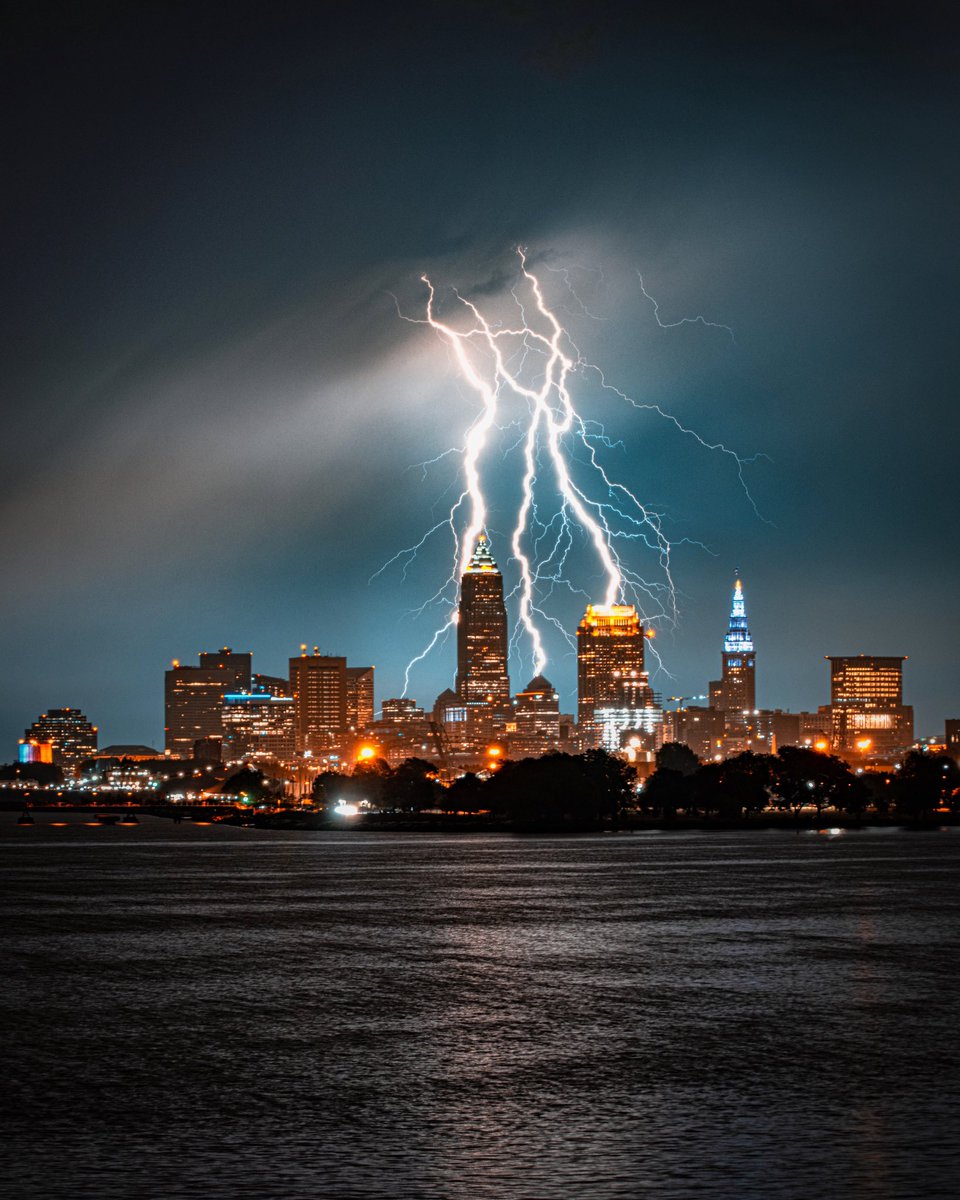 Wild lightning storm tonight in Cleveland, Ohio.