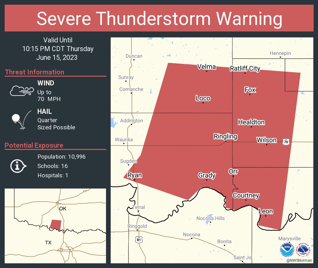 NWS Severe Tstorm on Twitter "Severe Thunderstorm Warning continues