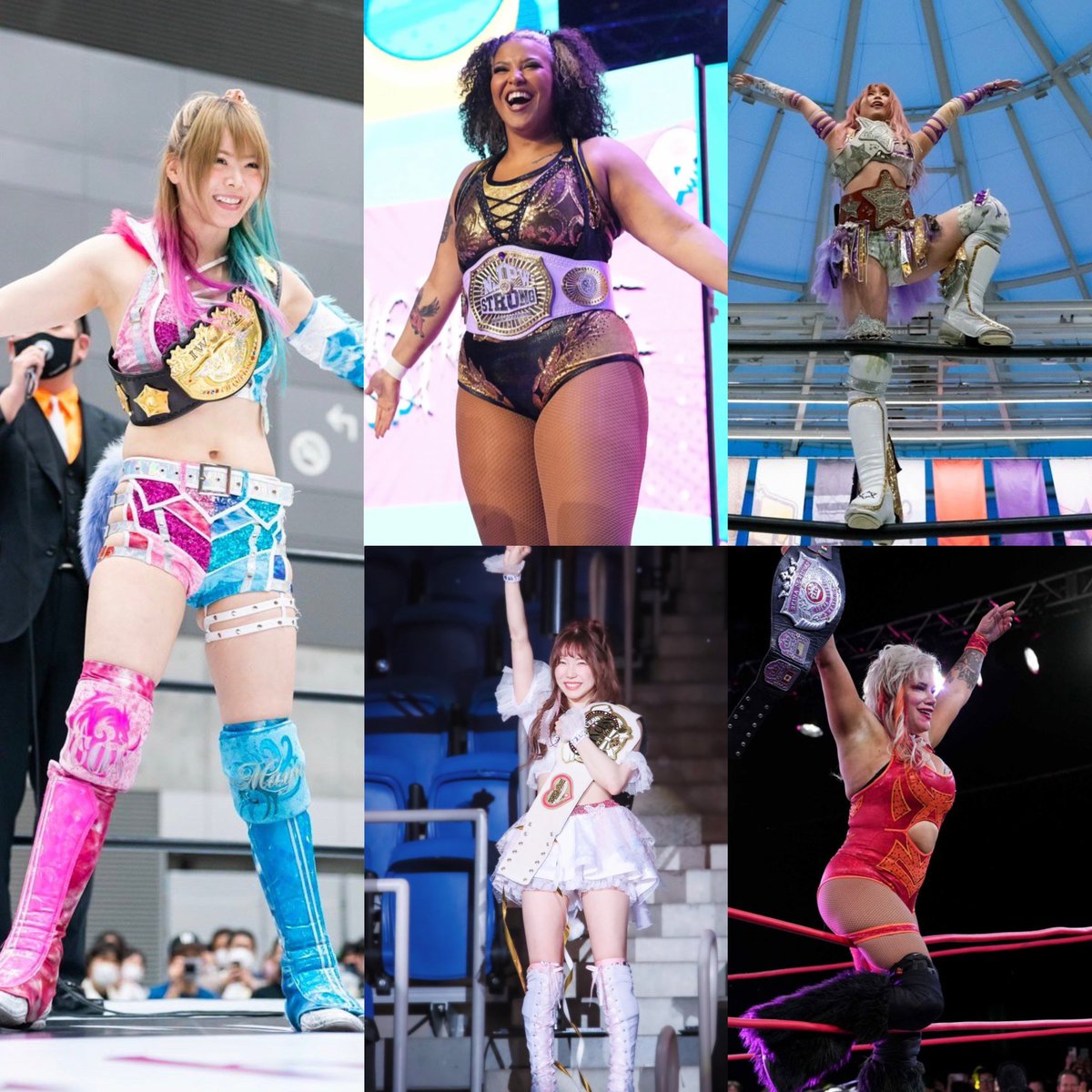 Other notable major Women’s Champions currently:

IWGP Women’s: @MayuIwatani 
NJPW Strong: @willowwrestles 
World of STARDOM: @tmtmtmx 
Princess of Princess: @mizupyon3 
AAA Reina de Reinas: @thetayavalkyrie 

#WomensWrestling