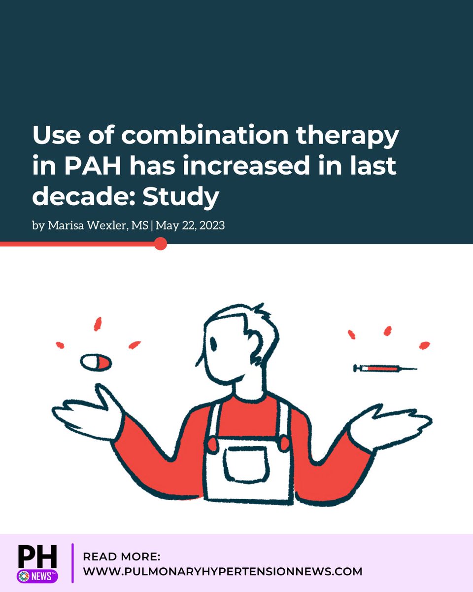 Combination therapy use in PAH patients has increased in the last decade, one study shows, increasing from 8.8% to 18.3%. buff.ly/445JyTr

#PAH #PHnews #livingwithPH #PHresearch #PHcommunity #pulmonaryarterialhypertension