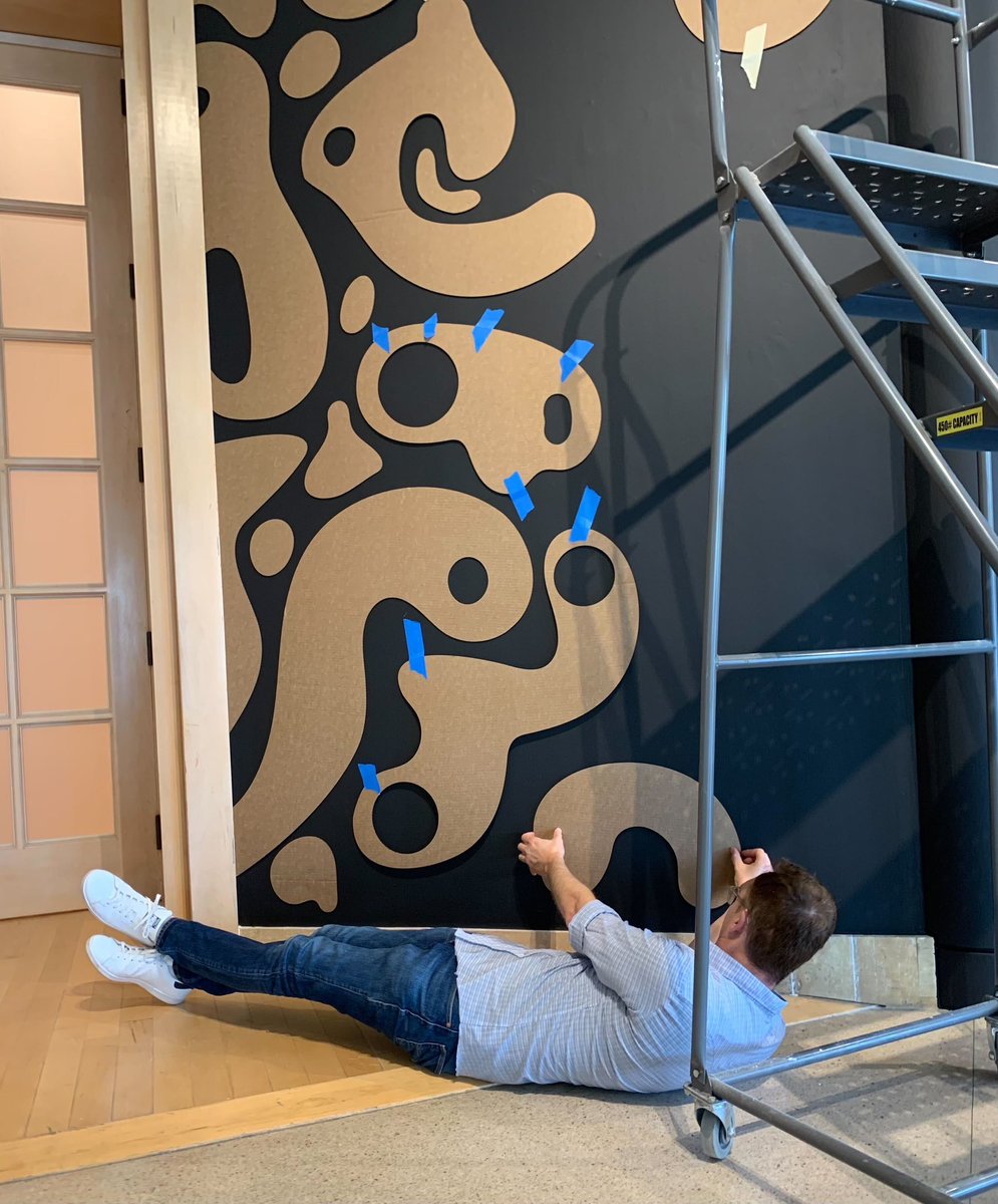 We’re working up something special for the entrance to NEW REALMS with a little assist from our friends <a href="/fablabtulsa/">Fab Lab Tulsa</a>. #cardboard #behindthescenes #exhibition #design