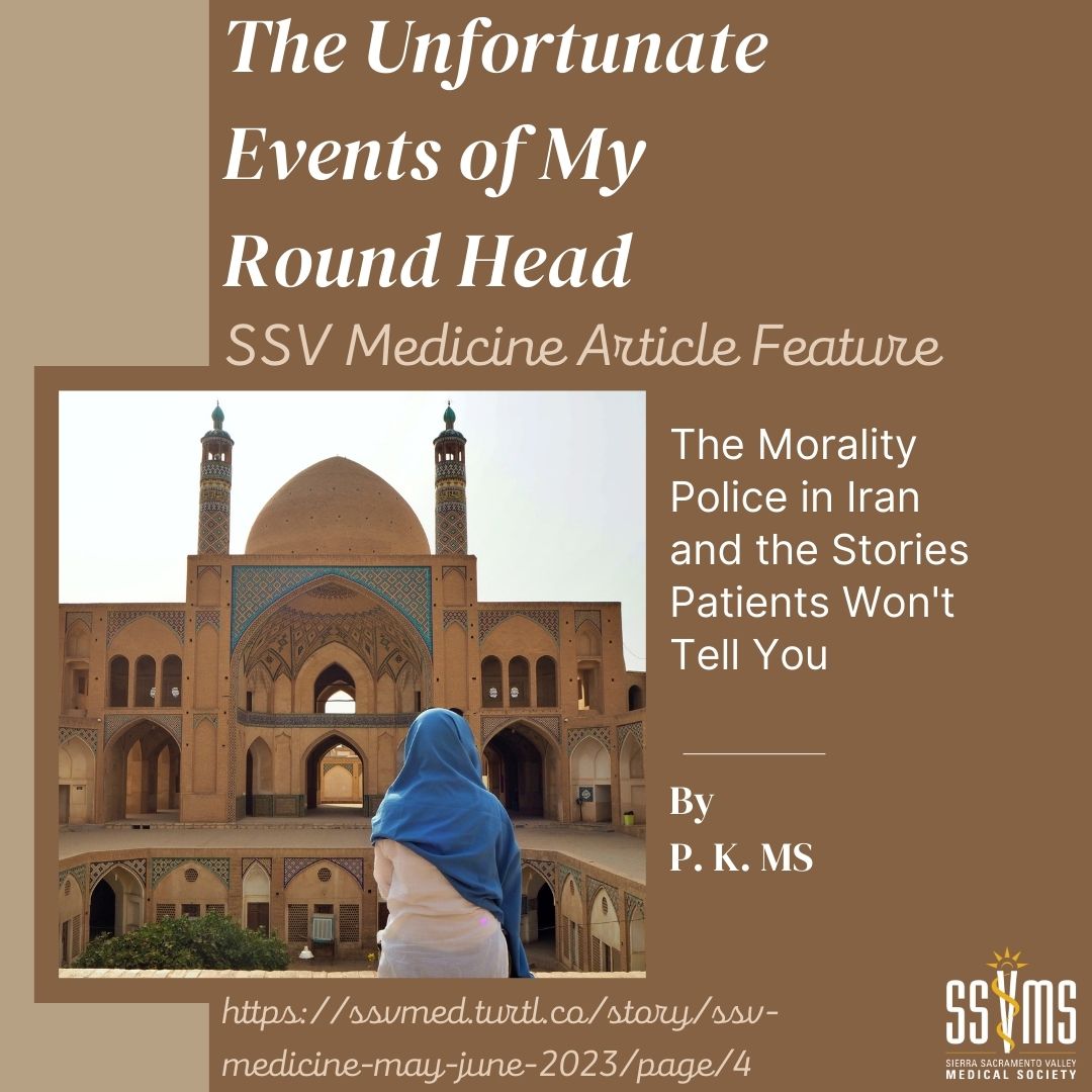 'There was no therapy for these women, for me, or anyone in my family to process any of this. It was just something we dealt with.' A med student on her round head as a concern, her aversion to green, & Iran's Morality Police. Read at tinyurl.com/SSVMed0523pg7 #SSVMed