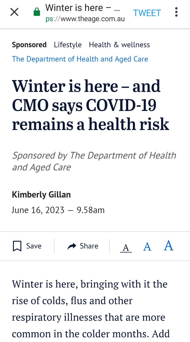 Paradoxa18's tweet photo. @serehfas @amberlyn17 Read it twice, didn't see the M word
Saw "sponsored"
Is this how public money is being spent?
Not mentioned
113 deaths
in Vic
in a week
16 a day
114 the fortnight prior.
No word when the reaping might end
on brain damage
Just washing of hands & notional immunity
#NOTpublichealth https://t.co/zPLDA6HMym