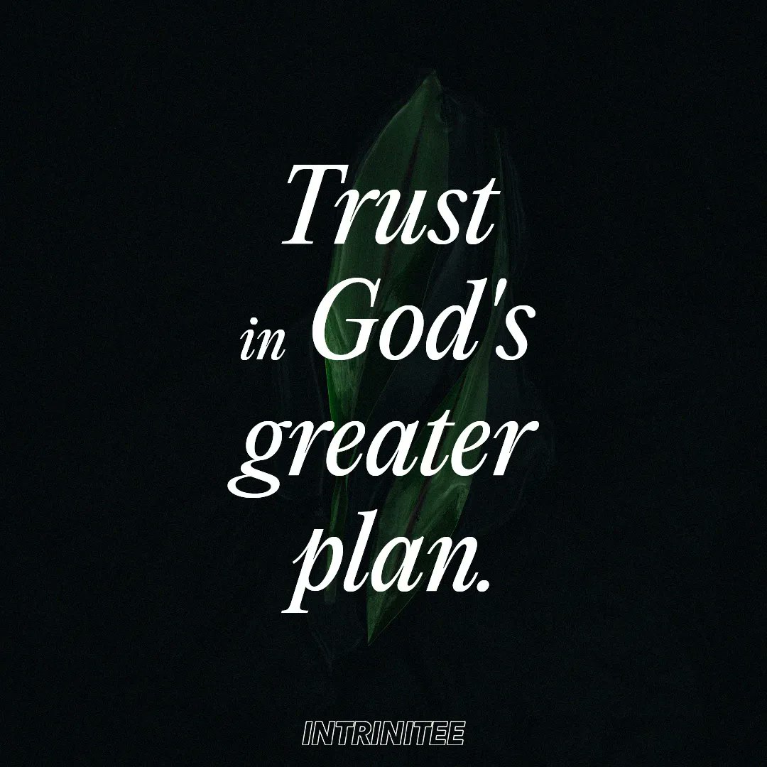 Trust in God's greater plan. 

#jesusiscalling #christianbusiness #bedeeplyrooted #christianclothingbrand #christianapparel #faithbasedbusiness #faithandfashion #preach #goodnewsfeed #blessings #wordsofencouragement #holyspirit #gratefulforlife #godissogood #gratefulandblessed