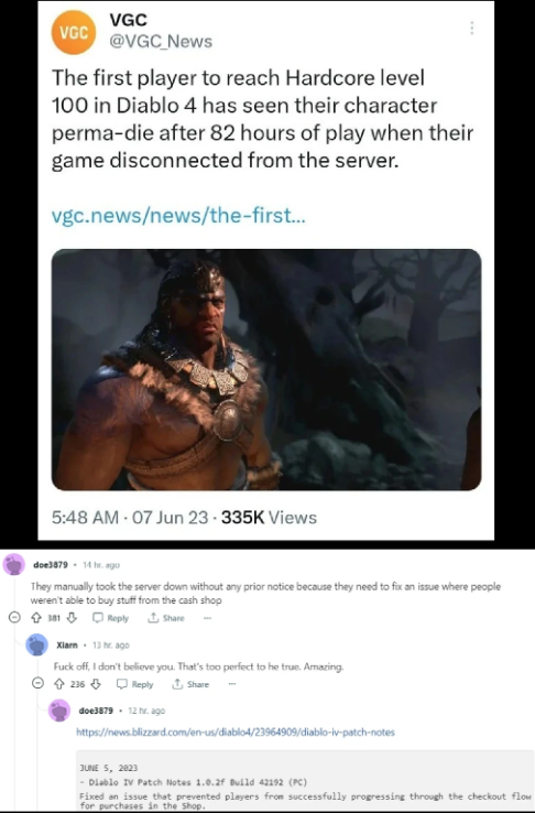 ShitpostRock's tweet photo. >be me
>grind really hard to be the first hardcore to reach 100
>server goes down and i die
>find out the reason server went was becouse the microtransactions cash shop went down for 5 minutes
> https://t.co/J6uJzVQr3S