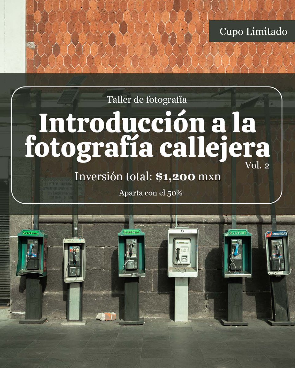 dannychazari's tweet photo. Amigos saqué nuevo curso de fotografía callejera y tiene promoción! Las primeras 3 personas que se inscriban solo pagan $1,000

 Veremos desde la teoría hasta el manejo de cámara. ¿Quién se anima? Hagamos foto. 

Me ayudan mucho dándole RT 😀 https://t.co/2F75Zuu7B2
