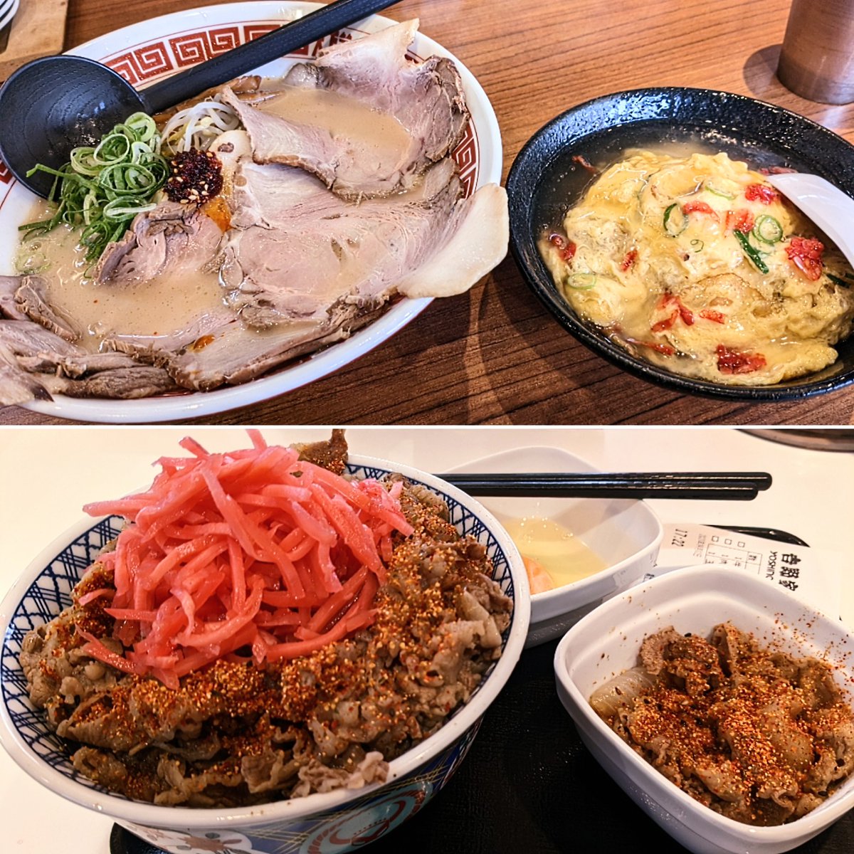 🍽️ふと食べたくなります🍽️

#天下第一
#ラーメン
#チャーシューメン
#天津丼
#吉野家 
#牛丼 
#超特盛 
#肉だく 
#つゆだく 
#茶色飯
#門真市 
#163号線