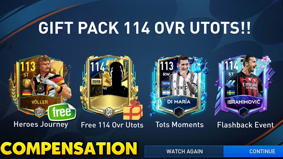 In my opinion ea did their best to compensate for user who miss the glitch reward 1x114 utots & 1x112 tots, not removing utots player for those who got it from glitch because they won't be able to refund the fp anyways.

Not everyone will be satisfied with this but let's move on.