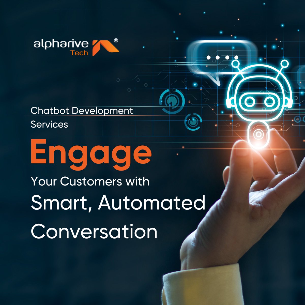 alpharivetec's tweet image. Do you want to provide your customers with an interactive and efficient communication experience?

Introducing #Alpharive Chatbot Development Services! 

#ChatbotSolutions #SmartConversations #AutomatedEngagement #AIAssistants #VirtualAssistants #ConversationalAI
#BotDevelopment