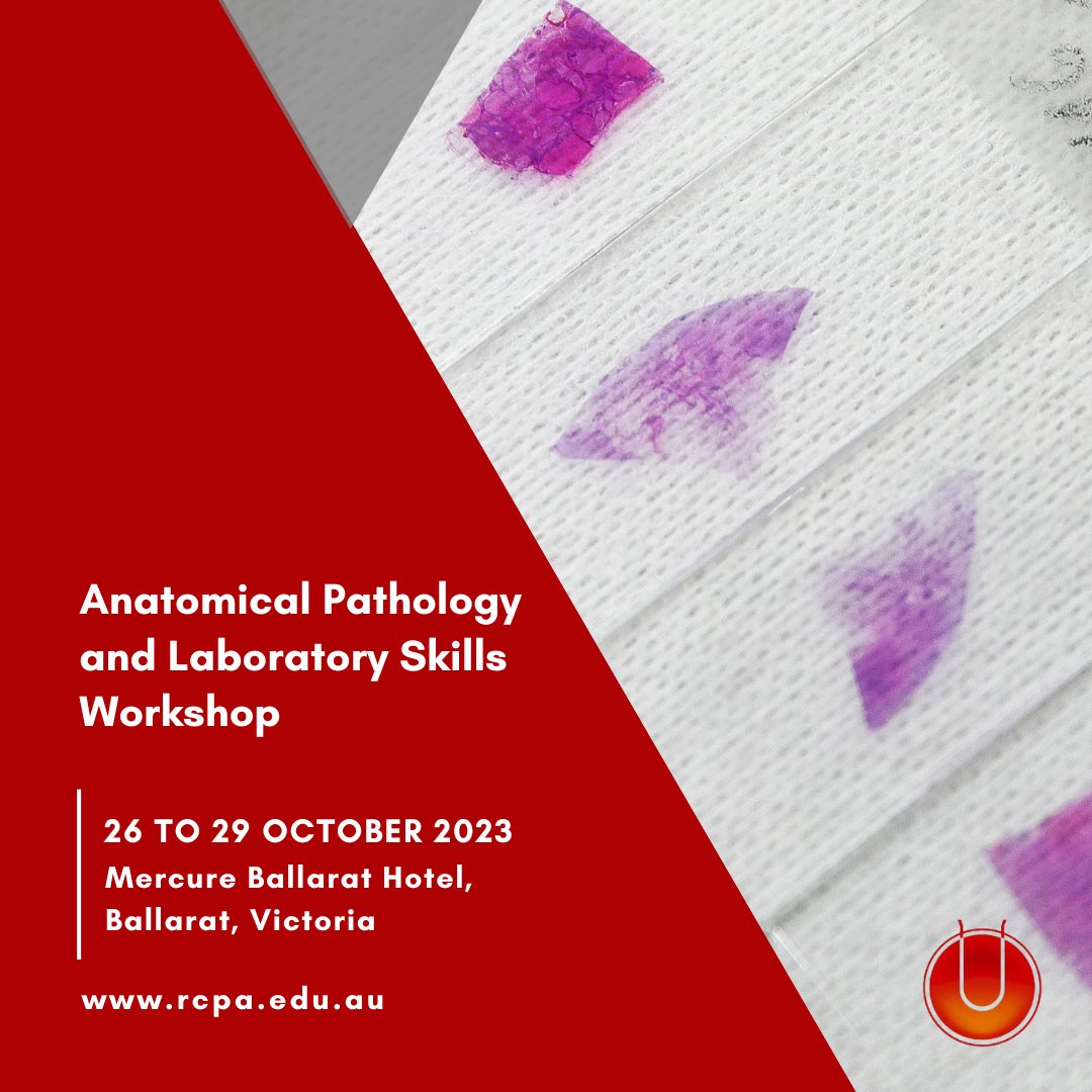 Anatomical Pathology and Laboratory Skills Workshop. 26-29 Oct 2023. Mercure Ballarat Hotel in Victoria. Suitable for trainees prepping for Part 1 exams in anatomical pathology. Limited spaces also available for medical students. rcpa.edu.au/Events/Event-D… #pathology #PathTwitter