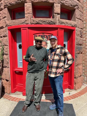 Here is Dusty Baker with Duane Reader, the founder of the Happy Birthday, Mr. Baker. 