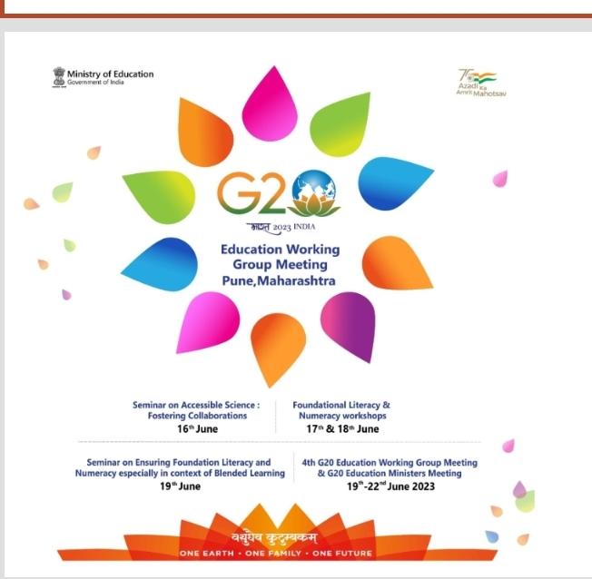 An exciting chapter begins in Pune as #G20 Education Working Group meeting takes center stage from 16 to 22 June,attendies will engage in dynamic Seminars and enriching workshops,painting a vision of innovation in Education.#G20janbhagidari #G20Pune #EducationForAll @dpradhanbjp