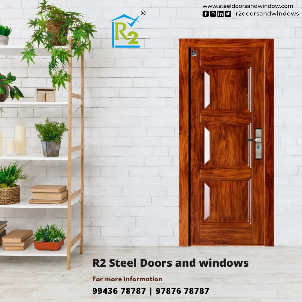 call us today for more info
99436 78787 | 97876 78787

R2 The Steel Doors & Windows
R2 The UPVC Doors & Windows
Leading Manufacturer
steeldoorsandwindow.com

#sathishdeepa #deepasathish #sathishkumardsatz #satz #R2 #steel #savetrees #R2steeldoorsandwindows #steeldoors #Pollachi