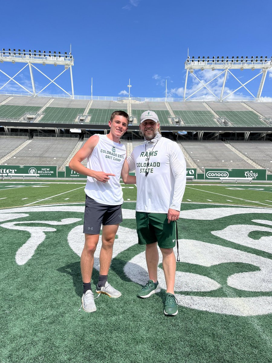 Had a great time learning and competing at @CSUFootball specialist camp today. Thanks @CO_CoachPerry and @Coach_TGilliam for putting on a great event! @CoachRosholt @OneOnOneCO @OneOnOneKicking